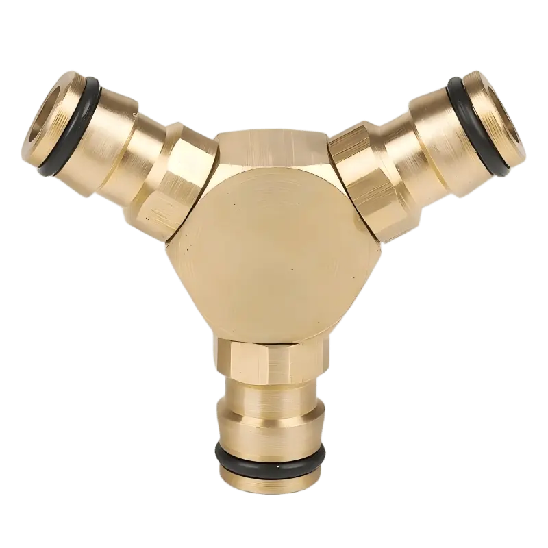 BRASS 3-WAY HOSE COUPLING